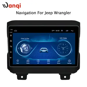 Nhà Máy Bán Car DVD Player Cho Jeep Wrangler 2018 Android 11 HD 9 Inch Màn Hình Cảm Ứng GPS Navigation Đa Phương Tiện Player