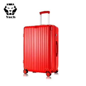 boda equipaje ABS PC equipaje y viajes carro rojo maleta de equipaje caso