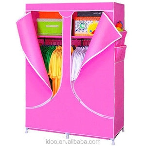 Rosa tela/<span class=keywords><strong>2</strong></span> puerta armario dormitorio armario correderas diseño - Product Image 1
