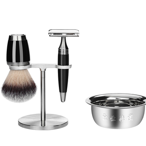 Top qualité personnalisé en métal support de blaireau bol à raser pour hommes kit de brosse de rasage - Product Image 4