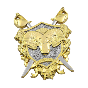 Förderung hochwertige gold überzogene runde fußball fußball herausforderung münze - Product Image 4