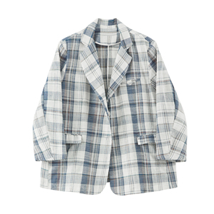 <span class=keywords><strong>Grigio</strong></span> Disfraz Mujer Nuovi Vestiti di Stile Per le donne del Vestito Casuale Manica Lunga Singolo Plaid Breasted della Giacca Sportiva delle Donne - Product Image 3