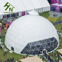 Dômes géodésiques en toile de grande taille, climatisés et résistants à la neige, pour 600 personnes, à vendre