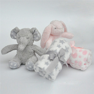 Giá Rẻ Thú Nhồi Bông Hữu Cơ 100% Cotton Bé Quà Tặng Đặt Với Đồ Chơi Mềm Bán Buôn Mềm Plush <span class=keywords><strong>Fleece</strong></span> An Chăn Em Bé - Product Image 3