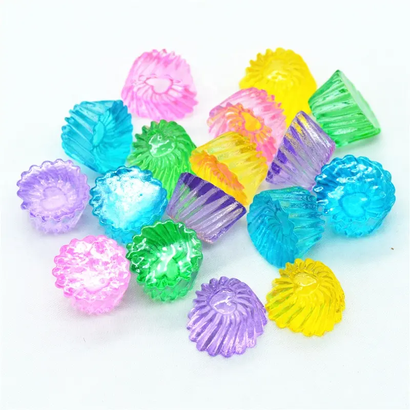 น่ารักที่มีสีสัน9mmX15mm เรซิ่น FlatBack Jelly Candy Miniatures Cupcake Candy ตุ๊กตา Cabochons สำหรับ DIY Craft