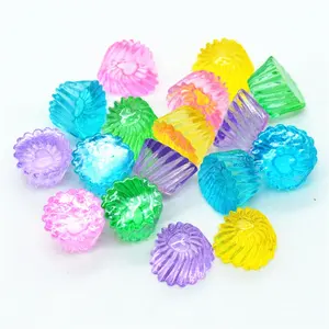 Cute Colorful 9mmX15mm Resin FlatBack Jelly Candy Miniatures Cupcake Candy Dollhouse Cabochons For DIY Craft