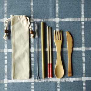 Eco amigable bambú para los niños bebé cucharas cubiertos <span class=keywords><strong>chino</strong></span> tazón de sopa y cuchara conjunto - Product Image 5