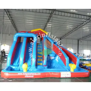 2019 blue inflatable slides for kids outdoor play equipment