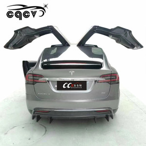 Kit de carrosserie RZ en fibre de carbone, jupes latérales et becquet d'aile, pour le modèle Tesla <span class=keywords><strong>X</strong></span>, vêtement de haute qualité, offre spéciale - Product Image 5