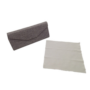 Couverts de <span class=keywords><strong>tissu</strong></span> Triangle Style Étui à Lunettes avec <span class=keywords><strong>Microfibre</strong></span> Lunettes Chiffon De Nettoyage - Product Image 6