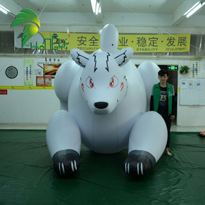 Joli jouet de dessin animé Loup gonflable blanc avec ventre de Hongyi - Product Image 6