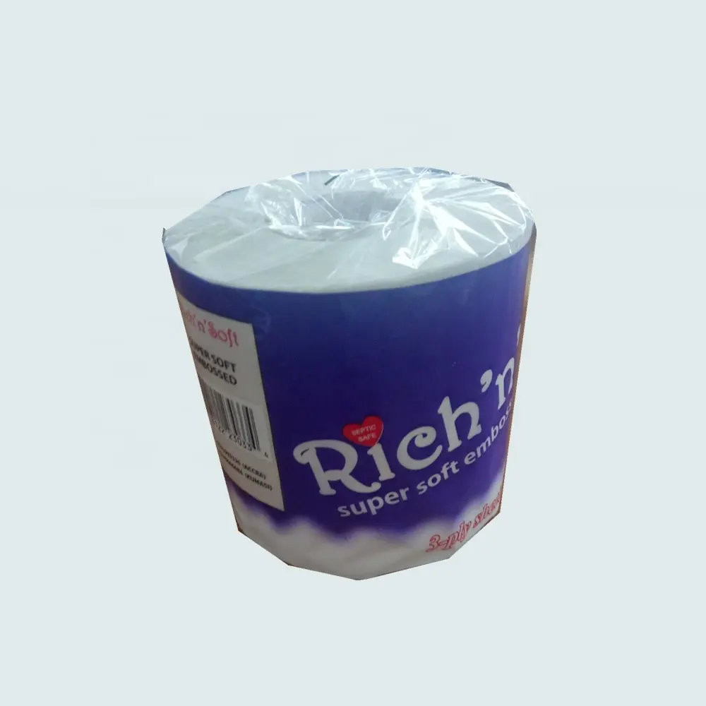Oem Individueel Verpakt Extreme Zachte Dikke Absorberende Flushable Toilet Paper Roll Tissue Papier