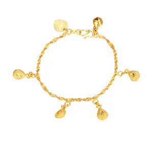 B70129003 xuping pulsera de aleación encantos 24k color encanto pulsera