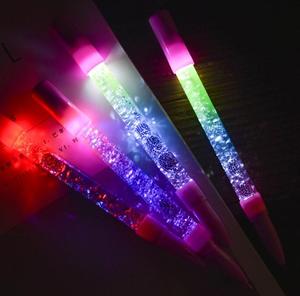 LED 빛 반짝이 부동 펜 액체 채워진 다채로운 크리스탈 요정 스파클 드리프트 모래 유사 매직 귀여운 Kawaii 젤 잉크 펜 - Product Image 2
