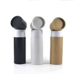 Cosmetic packaging10ml 15ml 20ml 30ml 50ml 100ml recycled kraft cardboard white brown black paper tube