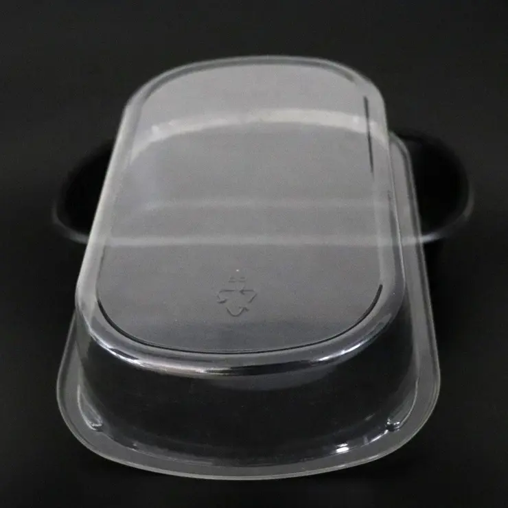 Transparent jetable en plastique alimentaire sushi récipient de plateau rectangle de plateau de nourriture
