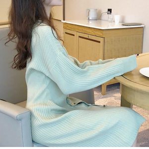 Bello Caldo di Inverno di Stile di Modo <span class=keywords><strong>Vestiti</strong></span> del Vestito A Maniche Lunghe Maglione Vestito - Product Image 3