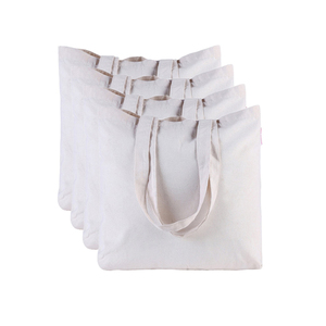 Grande Mode Sac à Provisions Réutilisable <span class=keywords><strong>Plage</strong></span> Blanc Lourd ToteBag Toile Avec Logo Personnalisé - Product Image 1
