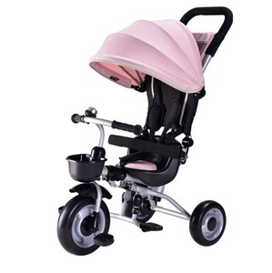 China best verkopende 4 in 1 baby driewieler met push bar <span class=keywords><strong>3</strong></span> wielen zonnescherm opvouwbare wandelwagen voor kinderen - Product Image 4