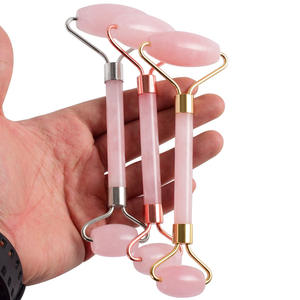 Gua Sha-Rodillo de Jade para masaje Facial, rodillo de Jade Facial de cuarzo rosa natural, venta al por mayor - Product Image 2