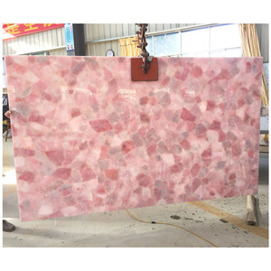 Belle plaque à quartz rose, pouces, en marbre rétro-éclairé - Product Image 5