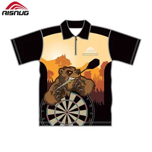 Sublimation gros Dernière Conception Club Polo Shirts Fléchettes Sur Mesure pour hommes