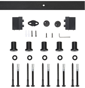 Meilleures ventes 2021 Rails pour bois <span class=keywords><strong>noir</strong></span> système de voie moderne mécanisme armoire grange <span class=keywords><strong>porte</strong></span> quincaillerie <span class=keywords><strong>coulissante</strong></span> - Product Image 5