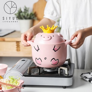 Satılık yangına dayanıklı küçük seramik akşam yemeği güveç çanak tencere seti tencere kapak 1016 - Product Image 5