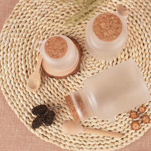 Bao Bì Mỹ Phẩm Vòng Matte Bề Mặt Muỗng Và Nút Chai Có Nắp Tắm Muối ABS Container Và Jar 100Ml 200Ml - Product Image 5