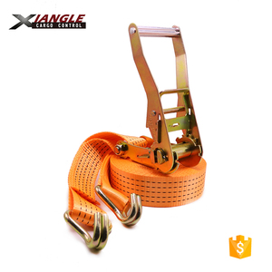 Double J Hook Cargo Lashing Ratchet Tie Down Strap 5ตัน10M Cargo Lashing Heavy Duty Ratchet สายรัด