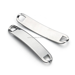 En acier inoxydable 316L estampage gravé étiquette <span class=keywords><strong>D</strong></span>'<span class=keywords><strong>IDENTIFICATION</strong></span> <span class=keywords><strong>bracelet</strong></span> plaque centrale directe vendu de liwan bijoux plaza - Product Image 1