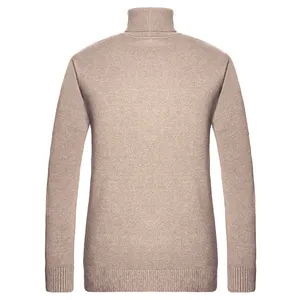 sweater supplier High quality soft merino wool material ODM woolen high roll neck lightweight Blank sweaters for men mens custom knit sweater
