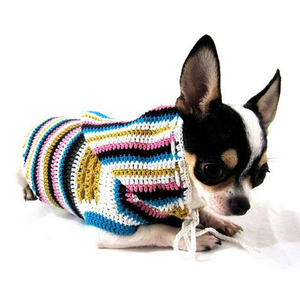 De moda a rayas de punto a mano ropa de perro ganchillo suéter para mascotas - Product Image 1