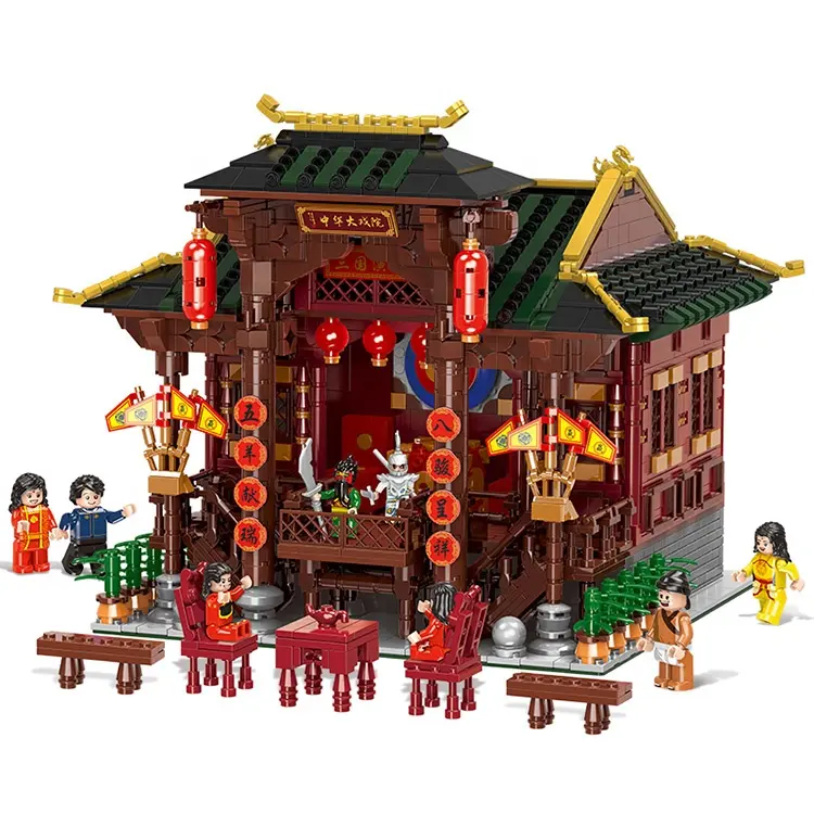 Xingbao Bausteine 01020 Zhonghua Stree Chinesischen Grand Theatre 3820pcs Partikel Architektur Gebäude Ziegel Bau Spielzeug