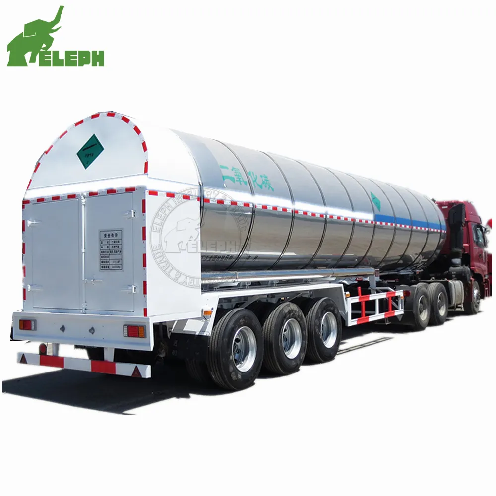 30 ton capaciteit gas tanks 30m3 22bar vloeibare CO2 Stikstof vrachtwagen tanker semi aanhanger