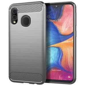 In Fibra di carbonio Antiurto Molle di TPU Della Copertura Posteriore Cassa Del Telefono mobile Per Samsung Galaxy A20e - Product Image 5