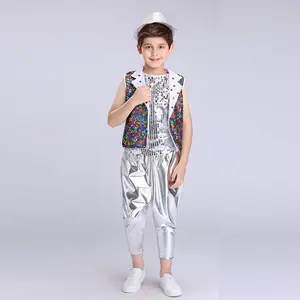 आधुनिक नृत्य पोशाक बच्चों लड़का Suppliers-थोक सस्ती बच्चों के दिन 2019 नई प्रदर्शन सूट फैशन अलक जाज लड़कों सेक्विन नृत्य वेशभूषा