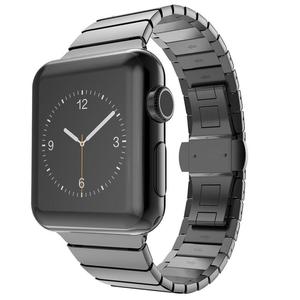 Saat kayışı apple Watch için nesil metal kaplama kelebek paslanmaz çelik kordonlu saat