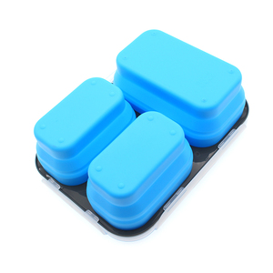 Pliable <span class=keywords><strong>3</strong></span> compartiment En Silicone Pliable Boîte à <span class=keywords><strong>Bento</strong></span> pour enfants - Product Image 4