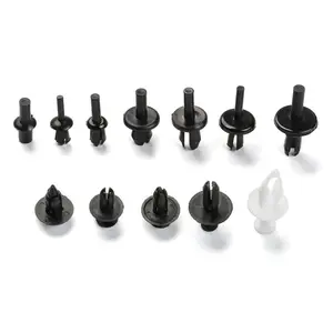 Urlwall 350 Pcs Empurre Retentor Do Corpo Do Carro Branco/Preto Pino Rebite Painel Fixadores Auto Plástico Clipe Guarnição Kit para BMW Audi Ford