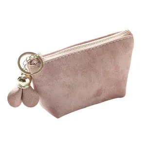 OEM बैग पु चमड़े फैशन सिक्का पर्स बटुआ छोटा सा बैग थोक नरम मखमल महिला के लिए महिला और लड़कियों