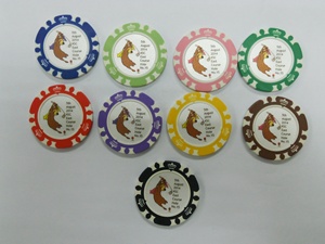 Logo personalizzato stampato su 2 lati Chip da poker in ABS/marcatori di palline da Golf in plastica promozionali Chip da Poker in plastica Chip da casinò all'ingrosso - Product Image 4