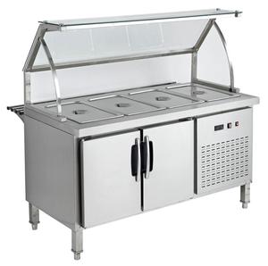 <span class=keywords><strong>Restaurante</strong></span> Acero inoxidable eléctrica comercial <span class=keywords><strong>restaurante</strong></span> 4 Pan Buffet Bain Marie Buffet nevera - Product Image 4