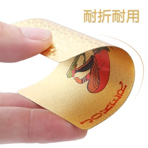 WJPC-Pas Cher Conception Personnalisée 24 <span class=keywords><strong>K</strong></span> Feuille D'or <span class=keywords><strong>Poker</strong></span> Cartes À Jouer Et Bon Service - Product Image 2