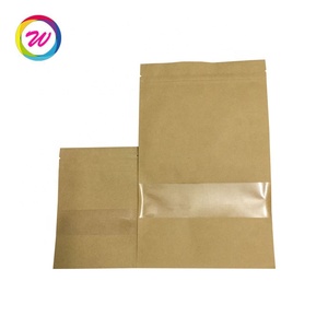 Tailles variées Stand up Front Window Craft Paper Packing Pouch Zipper Top - Product Image 3