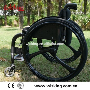 Kursi Roda Olahraga Santai Ringan Serat Karbon Lipat Berat Badan Wisking806 Semua Perlengkapan Terapi Rehabilitasi Wisking Hitam CN;SHG - Product Image 5