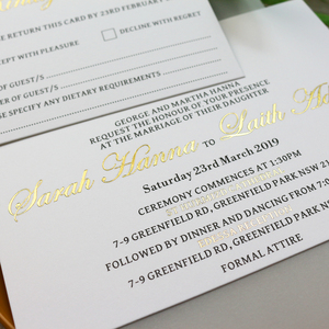 Carte d'invitation de mariage élégante classique <span class=keywords><strong>Doc</strong></span> papier typographie artisanat pour événement personnalisé coton papier lettepress cartes de voeux - Product Image 2