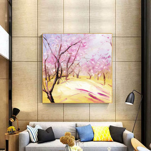Lienzo de flor de cerezo hecho a mano, pintura <span class=keywords><strong>al</strong></span> óleo artística - Product Image 2