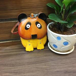 Động Vật Da Purse Key Chủ Dễ Thương Coin Purse Handmade Wallet Túi Voi - Product Image 2