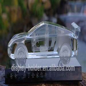 3D雕刻水晶汽车模型，黑色底座礼品来自水晶工艺品类别 - Product Image 3